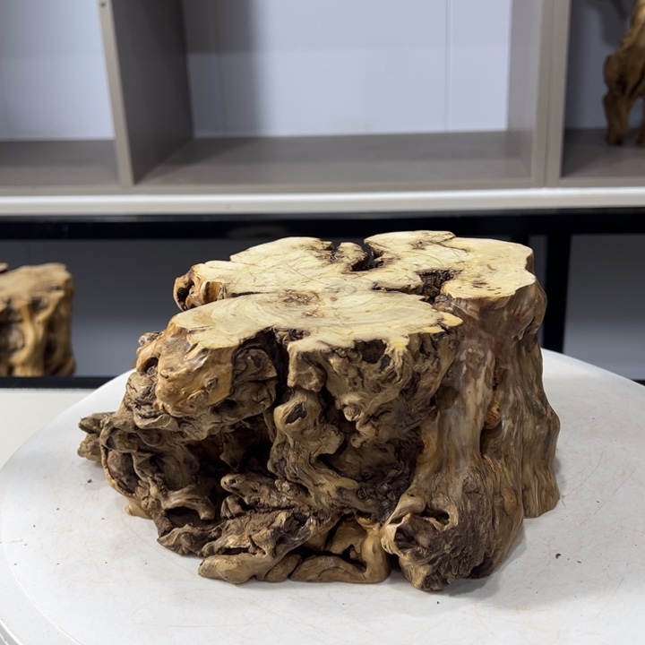 木石榴木榴疤底座摆件