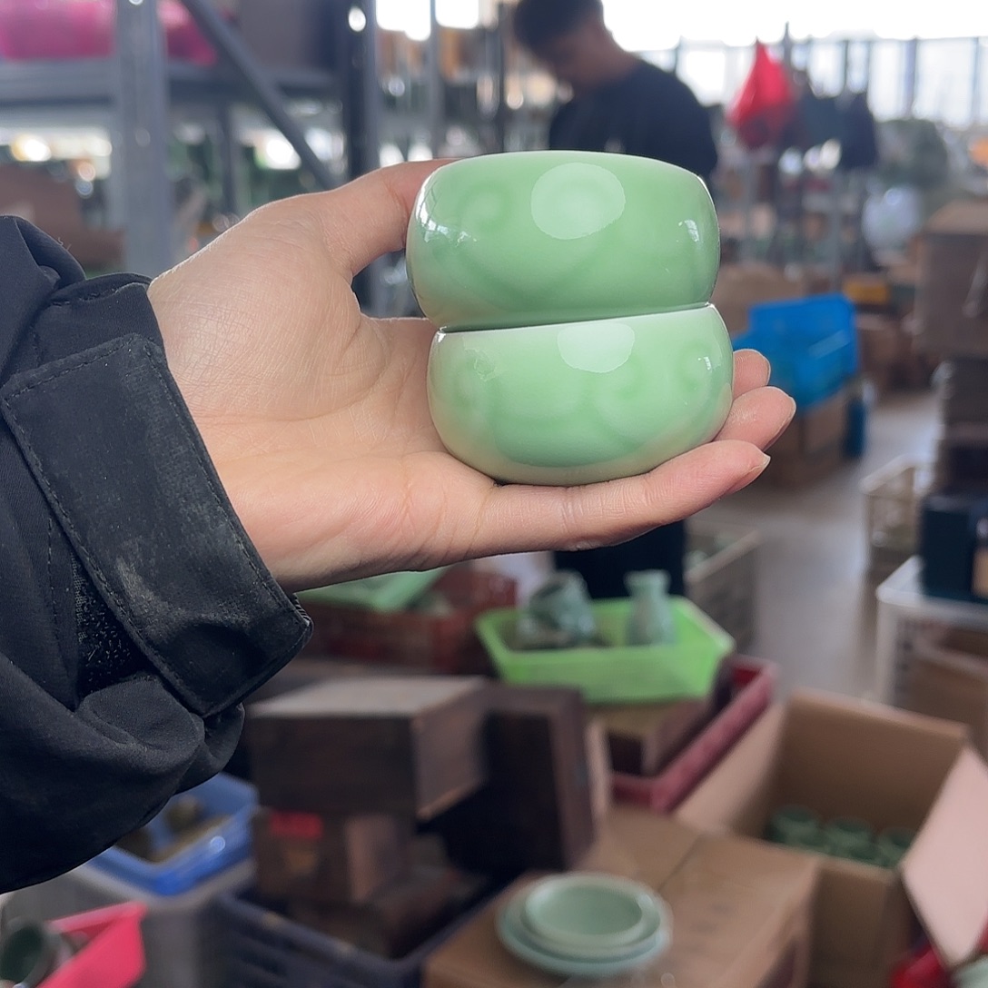 龙泉云间青瓷小米茶器