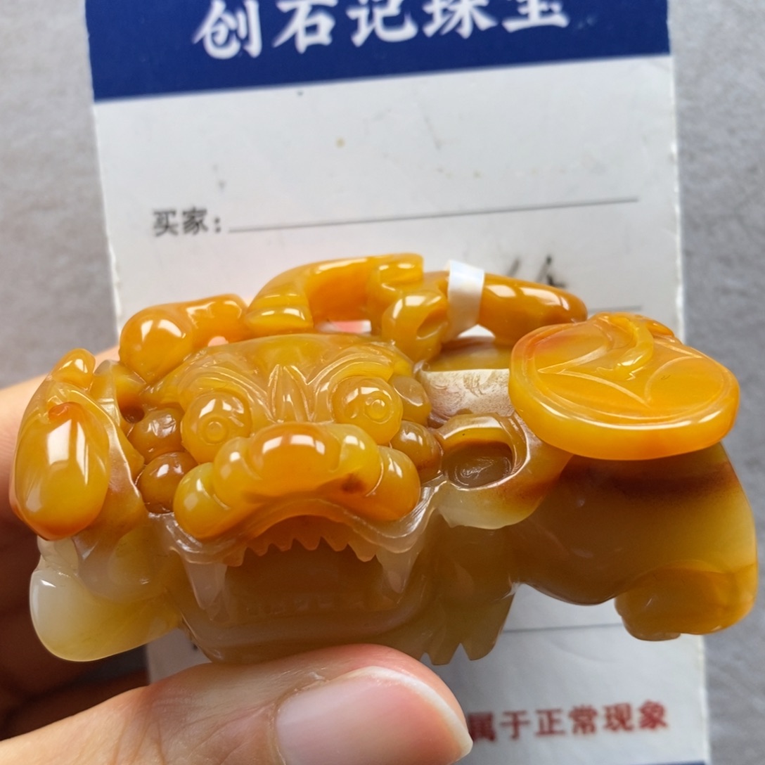 石英质玉（黄龙玉）未镶嵌颈饰