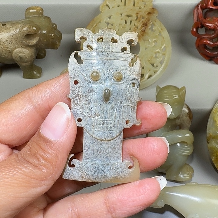 隐***、和田玉（糖玉）未镶嵌挂件