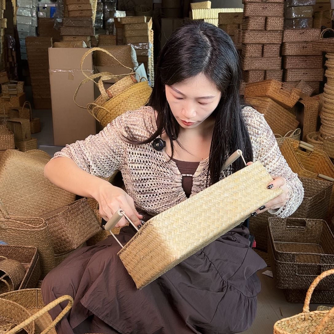 草编草编包/草编收纳盒微瑕疵