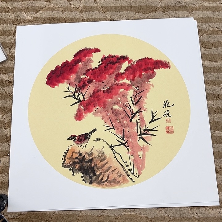 国画花鸟和花灯是50.50