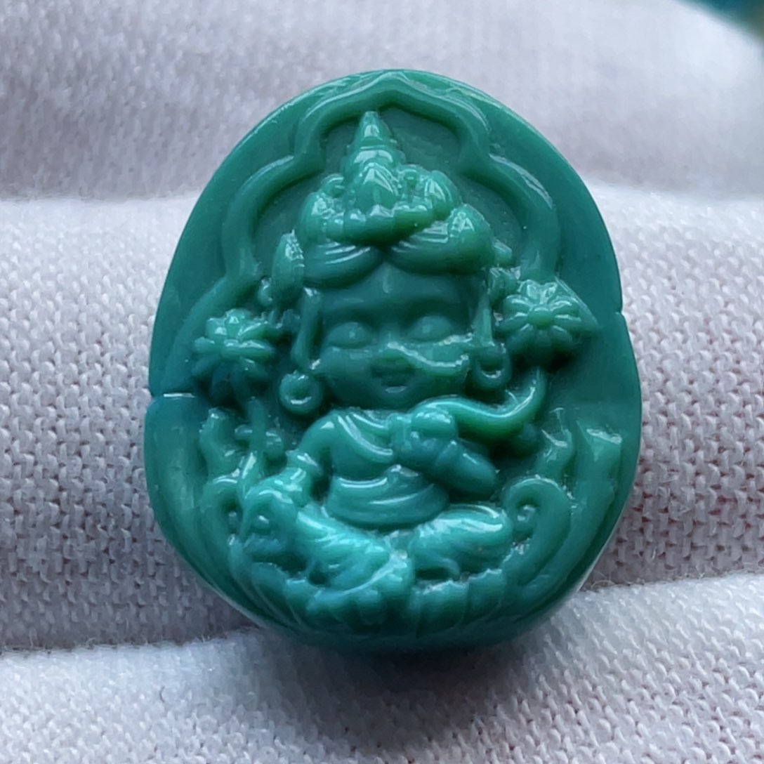 未镶嵌绿松石珠宝奇石卡15-18-6