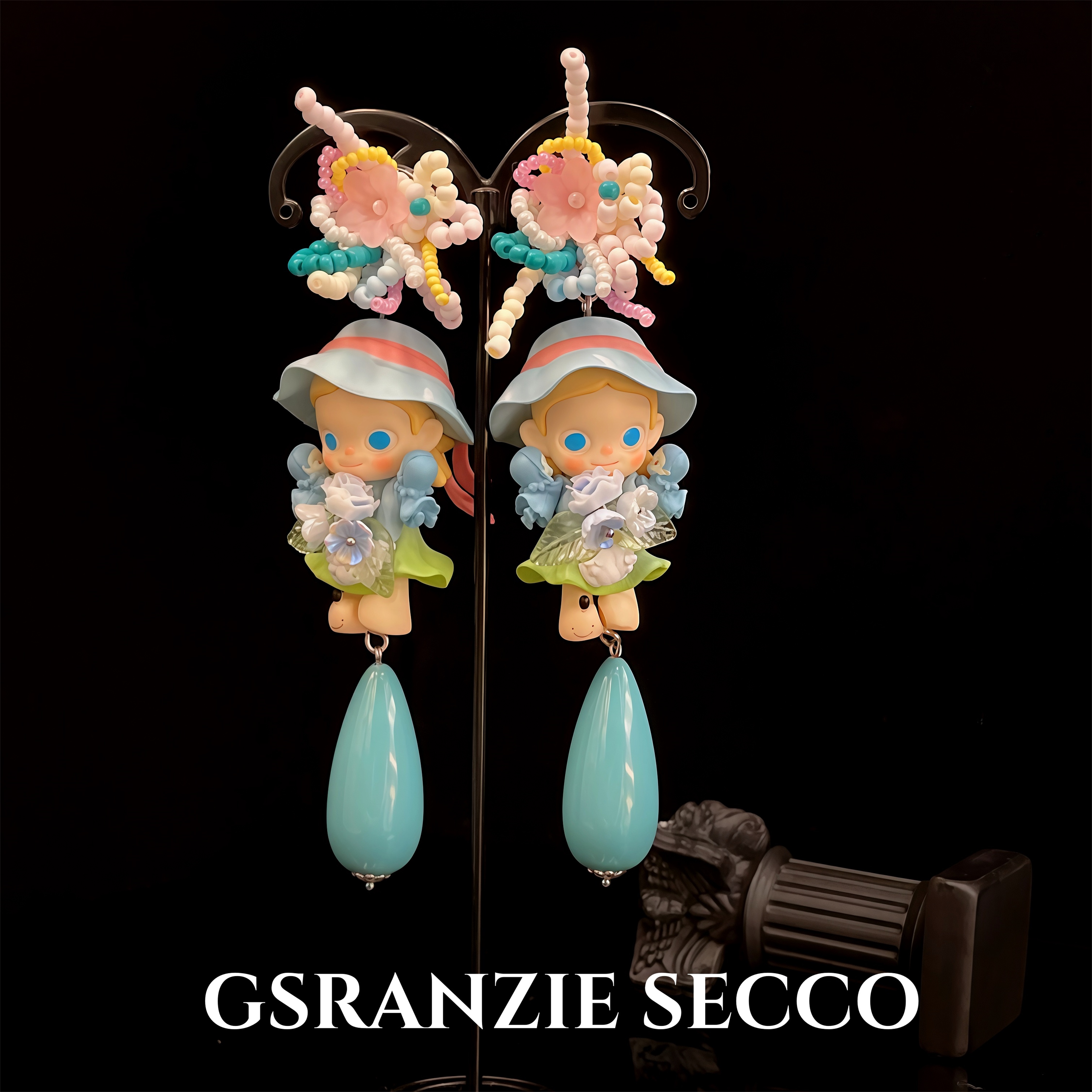 非金属树脂耳饰 【3313】创意设计时尚小众气质手工DIY手办耳环