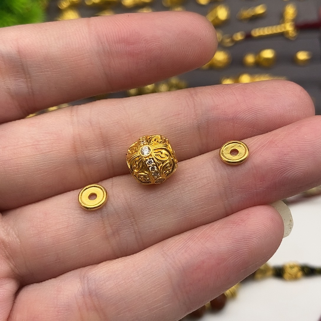 ঞ***࿐足银玻璃克罗心10mm车轮6mm