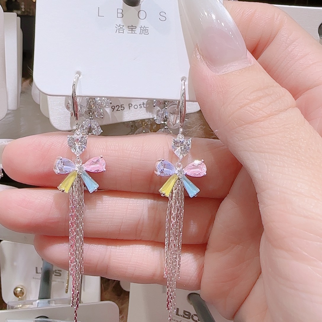 锆石铜合金925银耳环