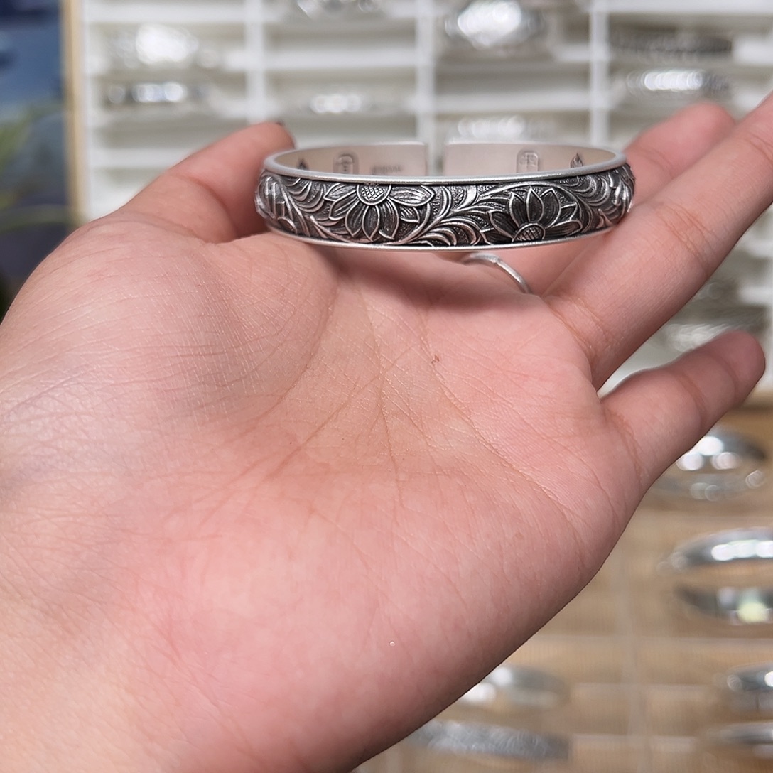 足银向阳花做旧泥鳅背