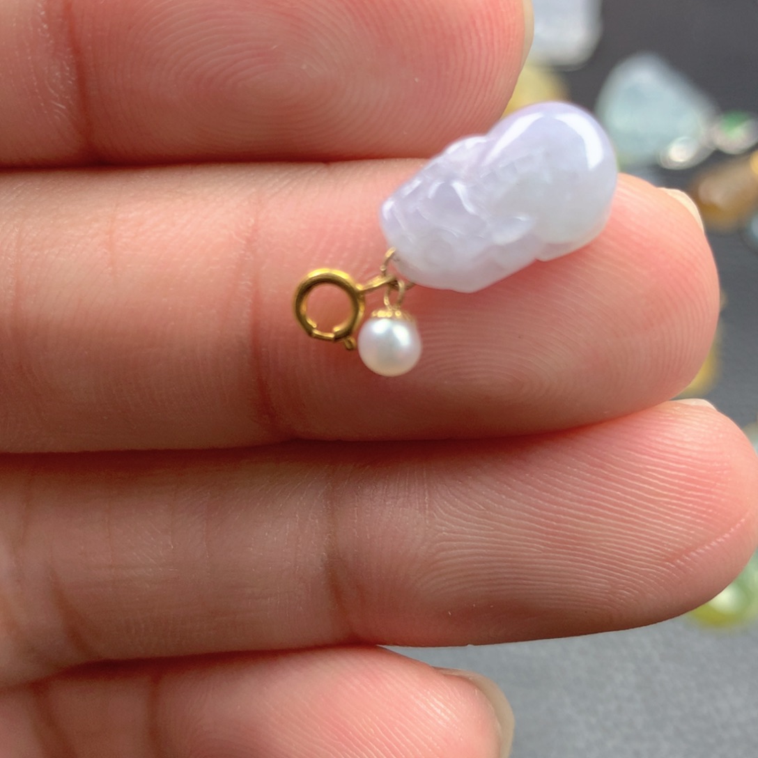 【闪购商品】颈饰18K金镶嵌翡翠翡翠