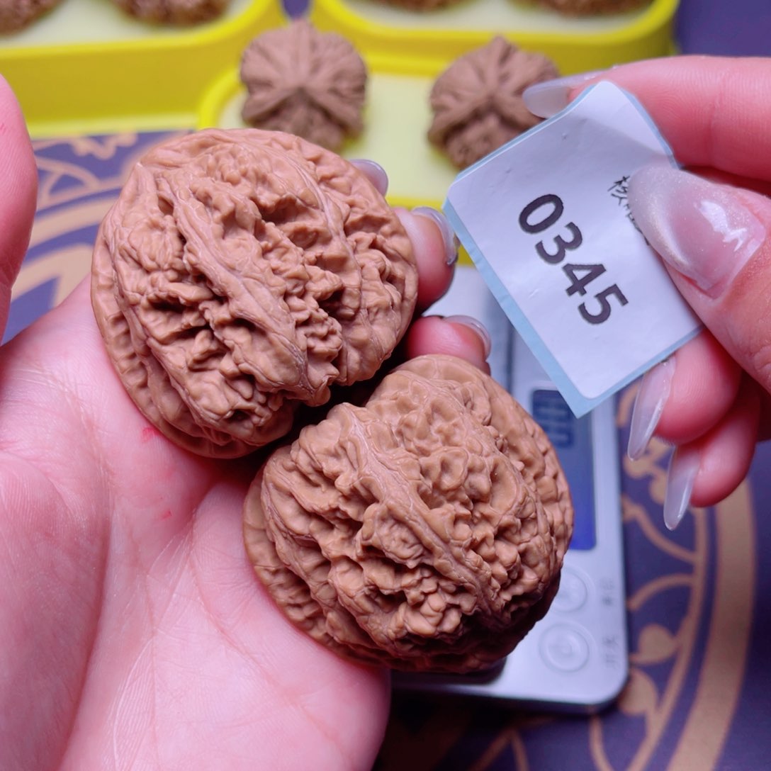 文玩核桃把件粗筋46～0345