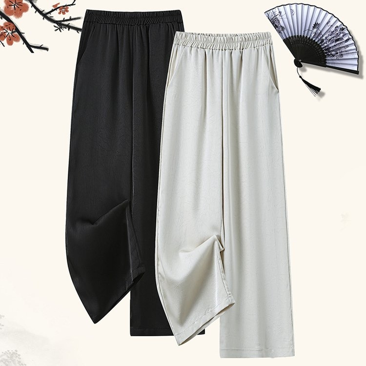 时尚中年妈妈夏装九分直筒裤中老年女装夏季洋气2025新款