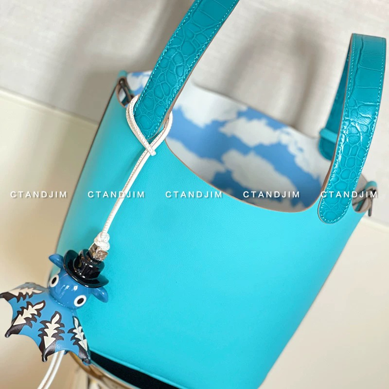 CTANDJIM特别版云朵内衬菜篮子 水桶包 头层牛皮