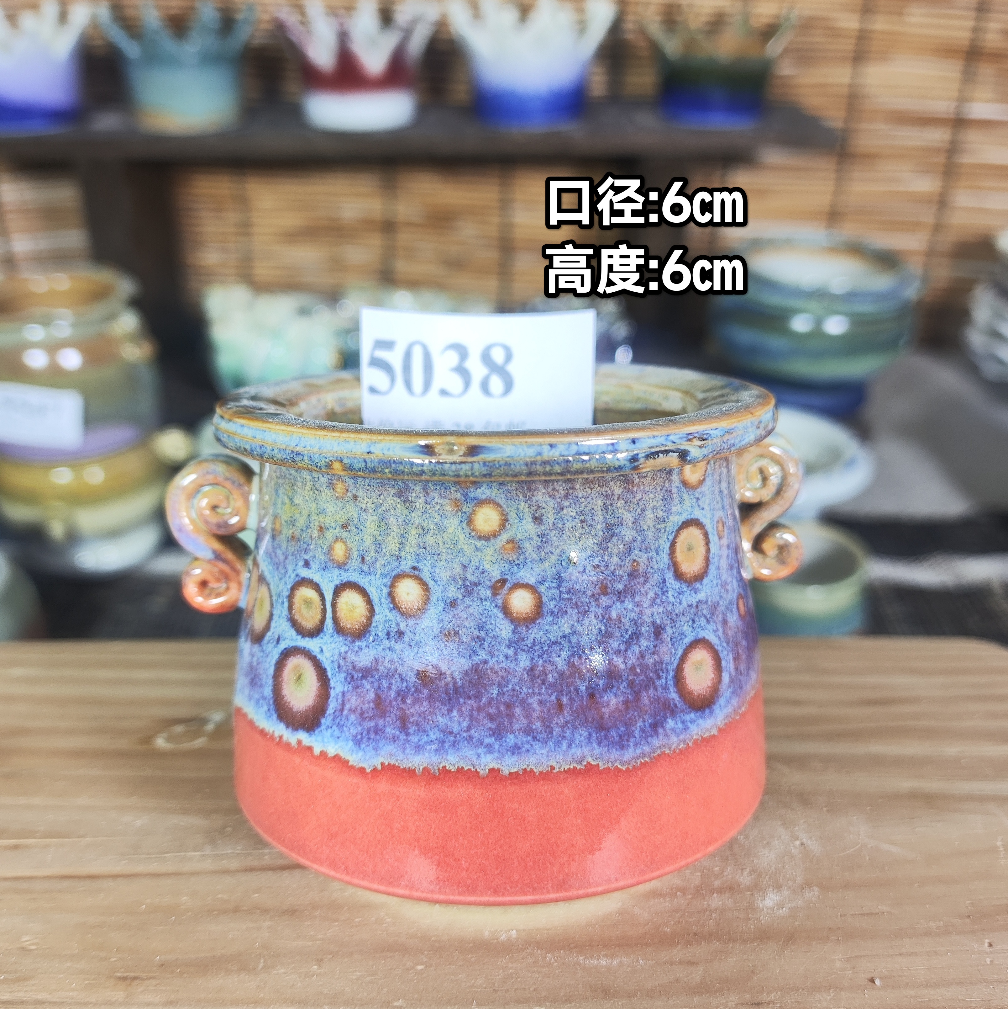 手工创意多肉花盆摆件迷你多肉花盆景德镇纯手工制做