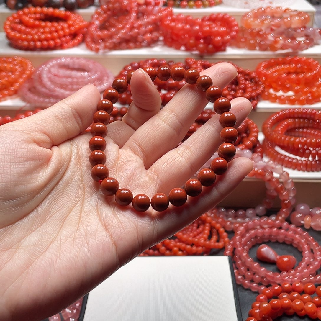 南红玛瑙未镶嵌手链