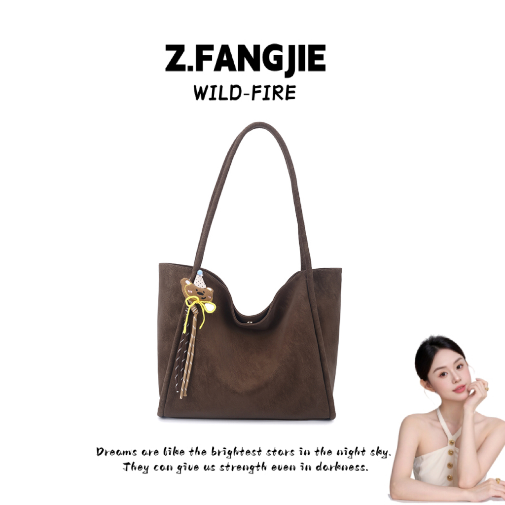 【 阿芳专属】BOKKUROEH棕色轻奢时尚百搭单肩腋下女包