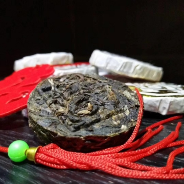 2018年九福玲珑饼（生茶） 普洱茶 西双版纳易武