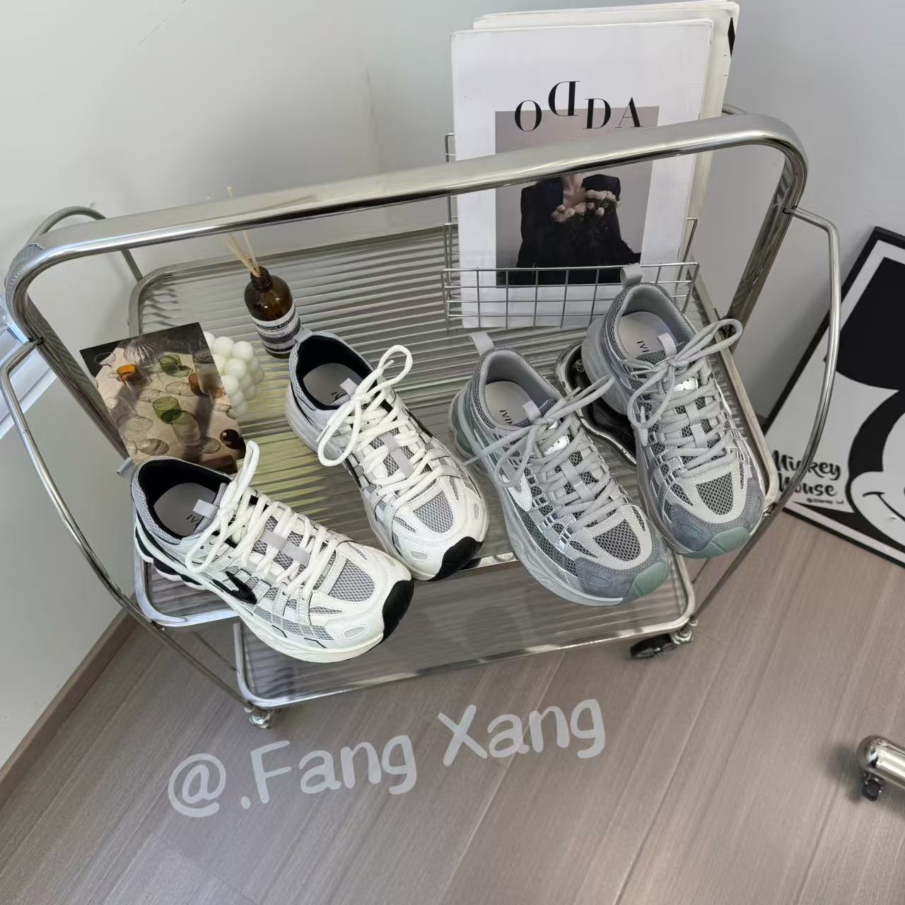 【方向】增高4.5公分时尚休闲百搭夏季透气厚底跑步网面低帮潮鞋