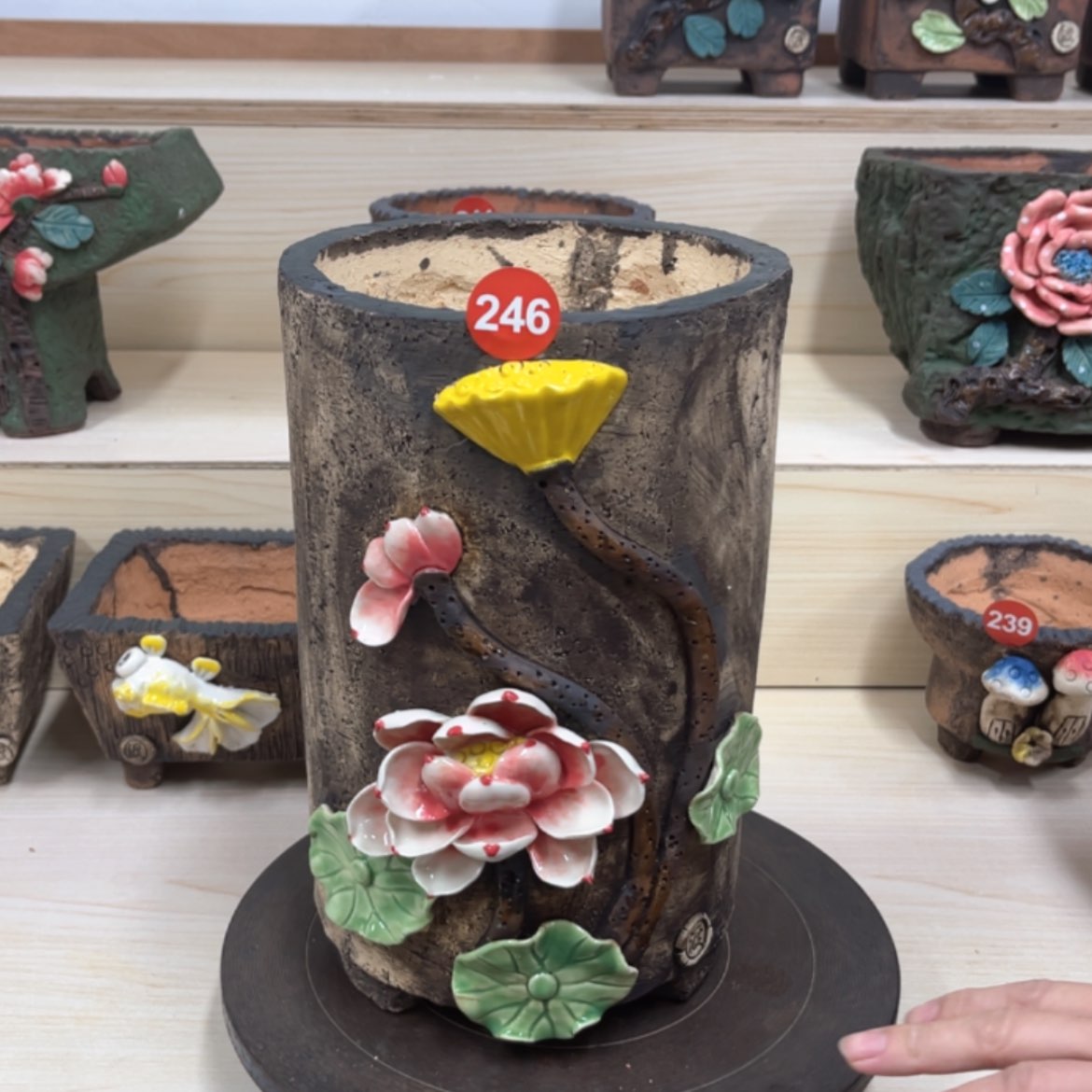 【闪购商品】紫砂花盆246号内口15外高28