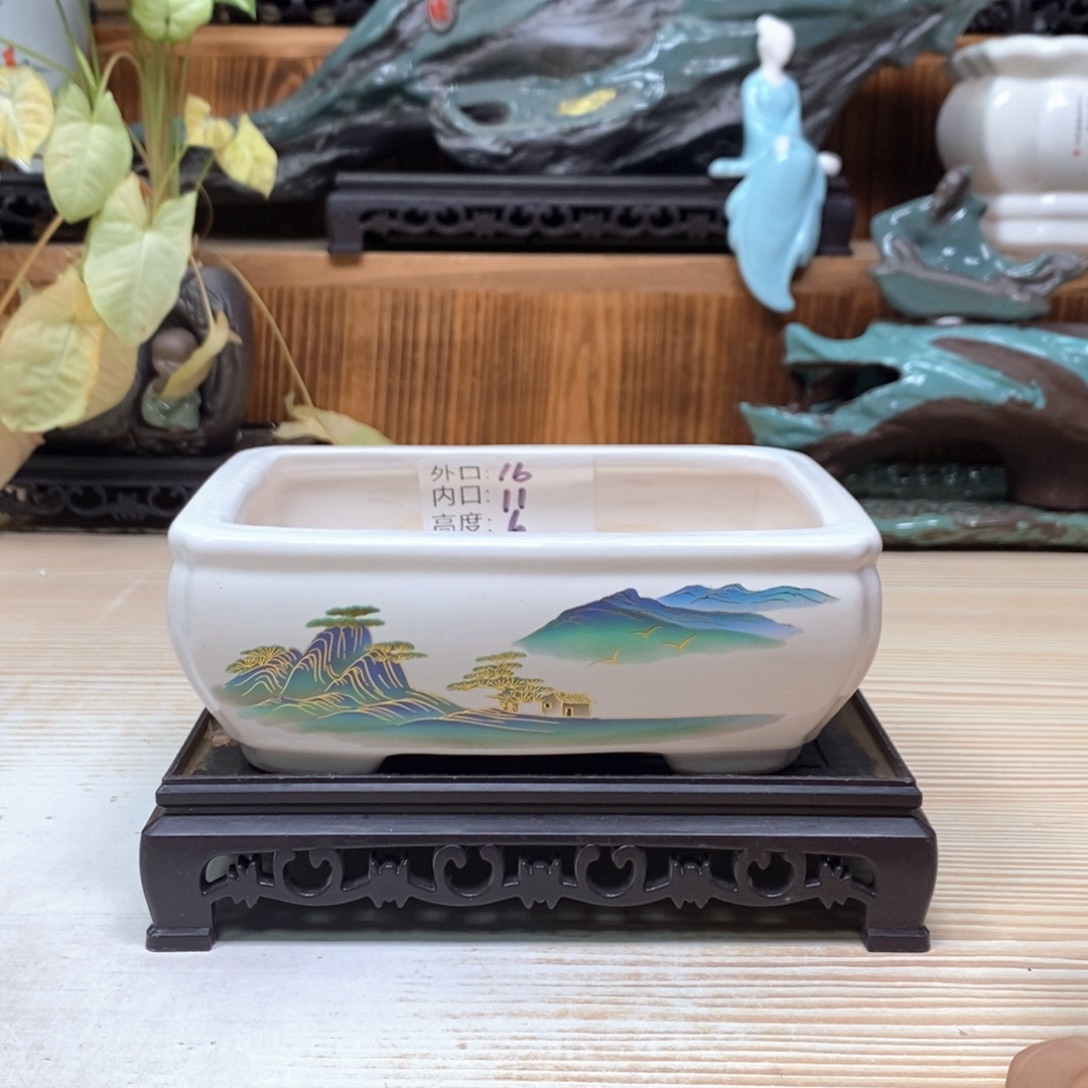 紫砂花盆陶瓷艺术花盆陶瓷