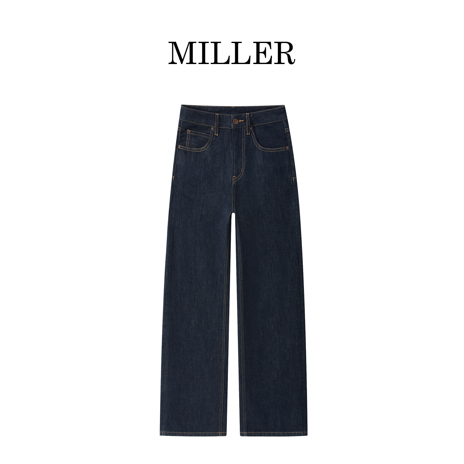 MILLER 【破茧】秋季赤耳丹宁牛仔裤进口面料窄版直筒阔腿裤-3929
