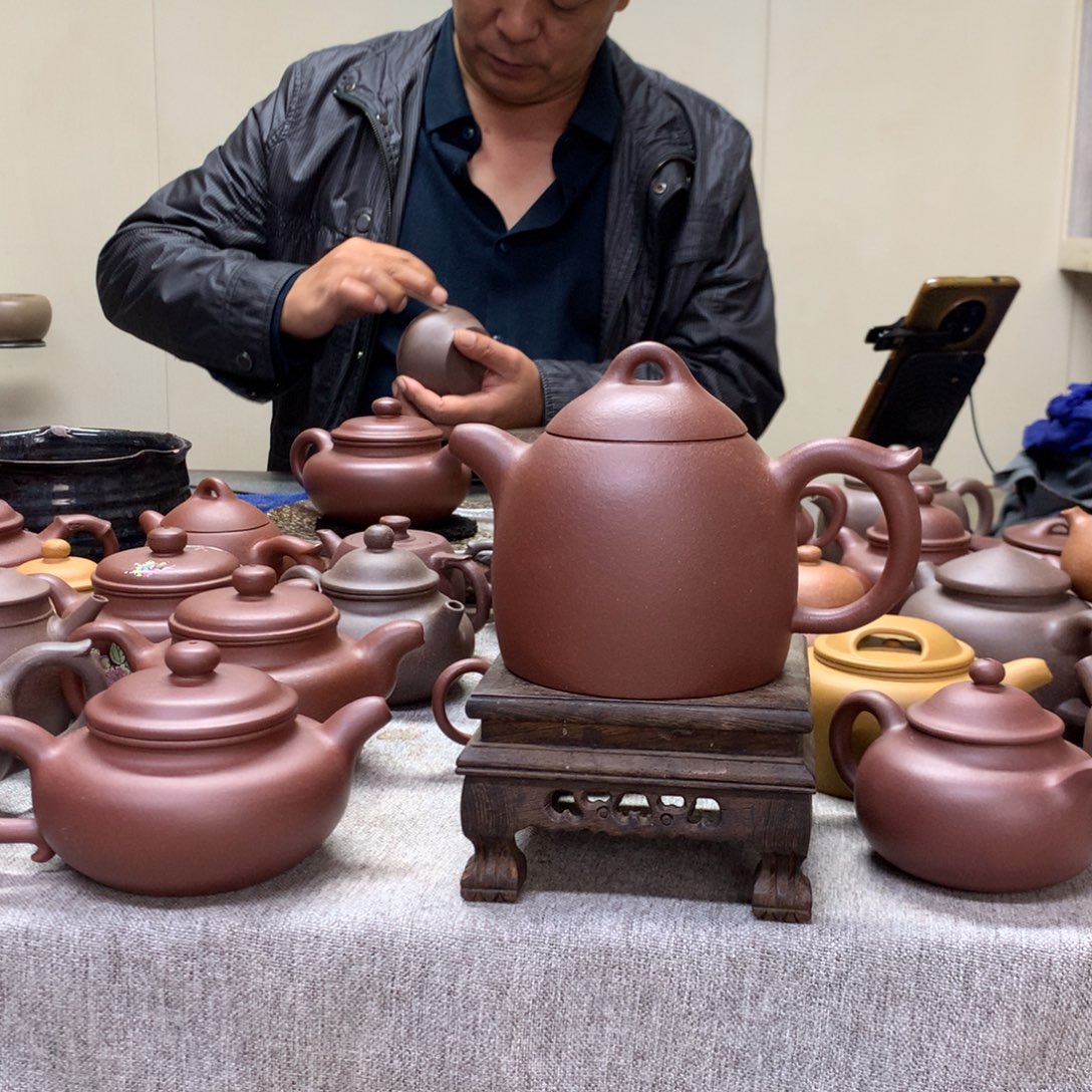 茶壶底槽青秦权430 C半手工制作