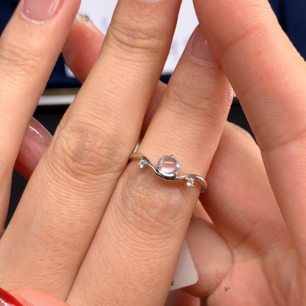 【闪购商品】翡翠戒指18K金镶嵌?**?戒指