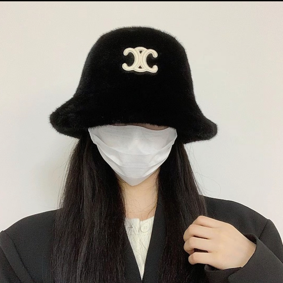 渔夫帽冬季帽子含保暖渔夫帽学生保暖网红加厚