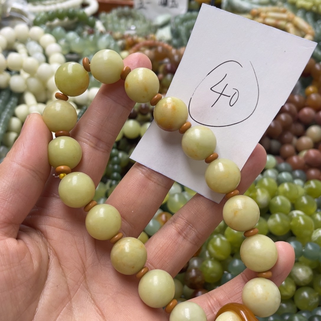 蛇纹石玉手链未镶嵌