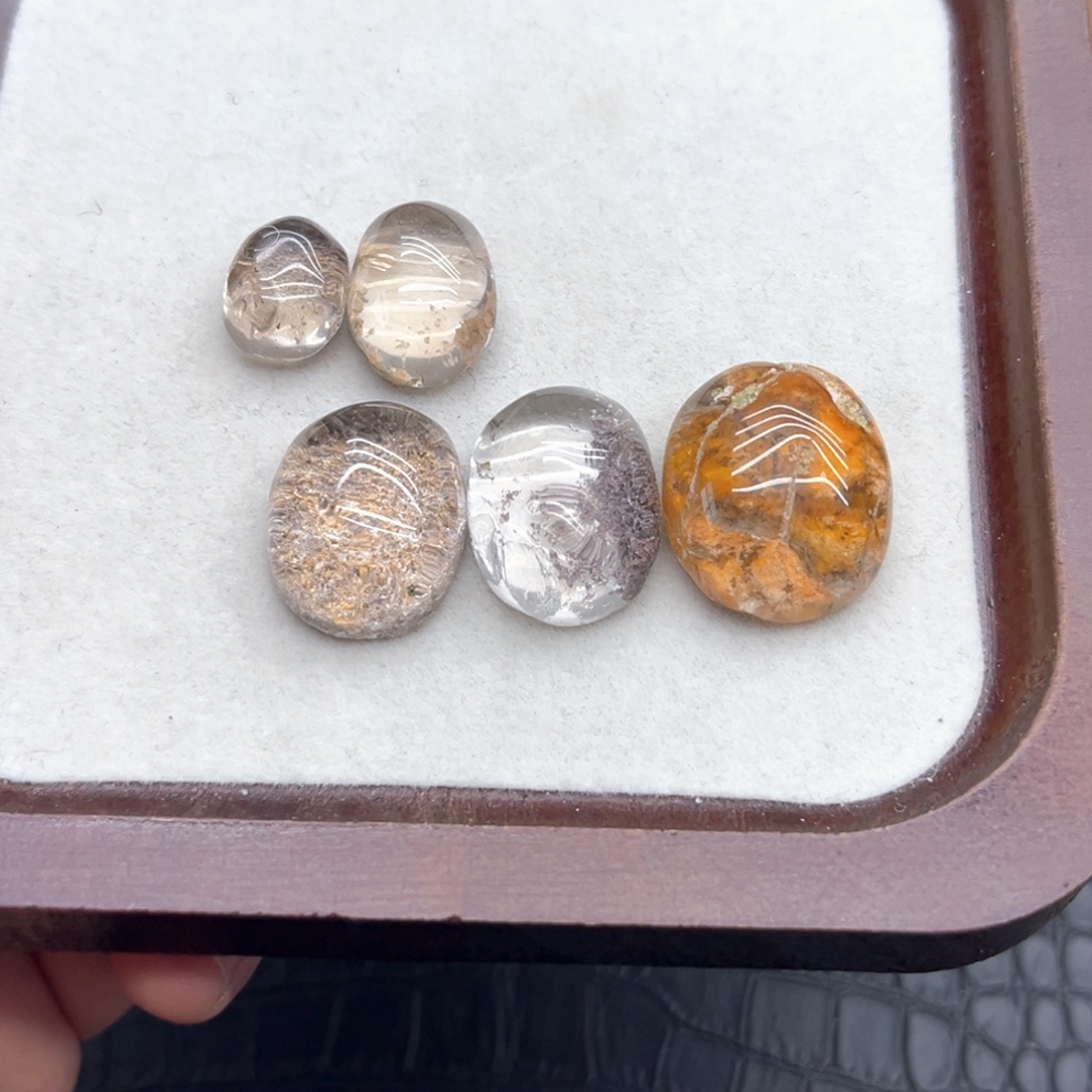 水晶未镶嵌珠宝半成品15 幽灵蛋面