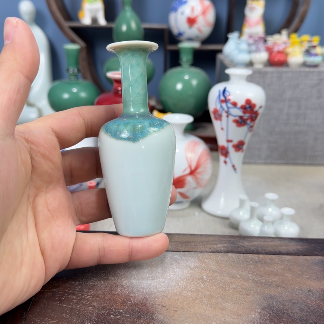 陶瓷手工小花器摆件