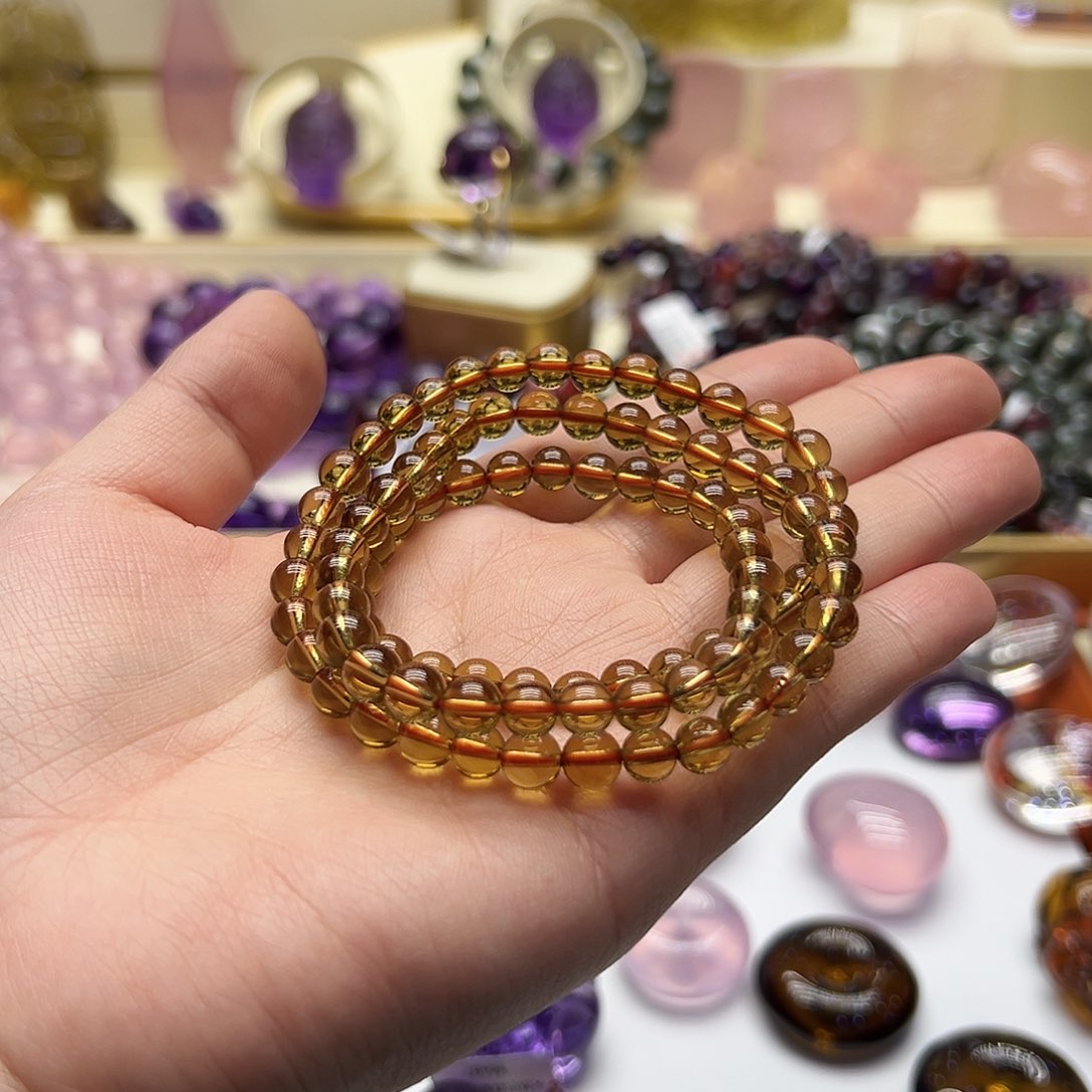 黄晶手链未镶嵌手链
