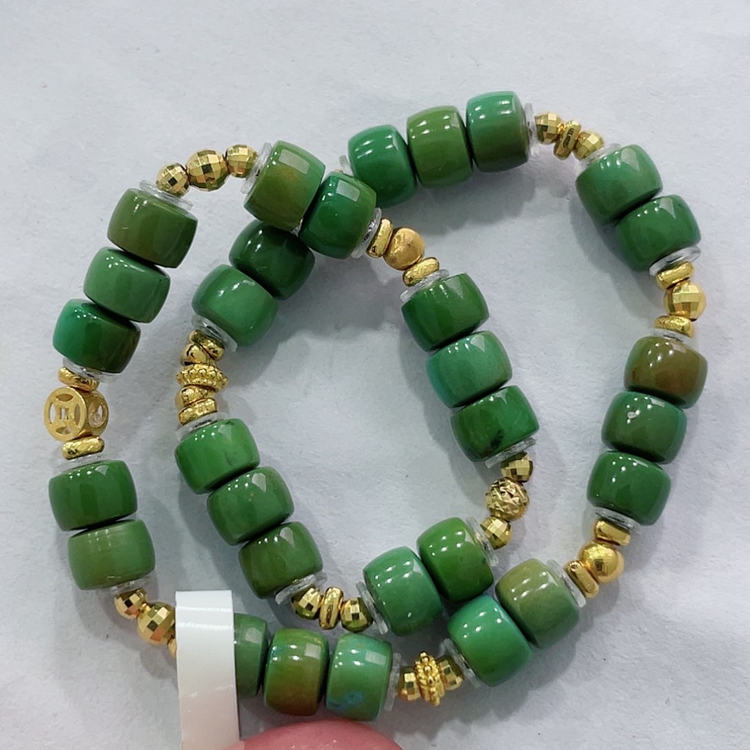 18K金镶嵌绿松石珠宝奇石