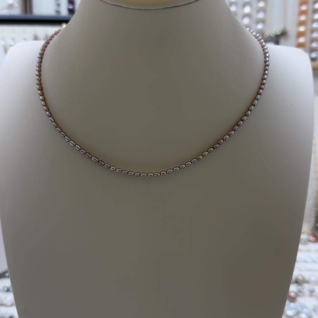 ****定制淡水珍珠银S925镶嵌项链