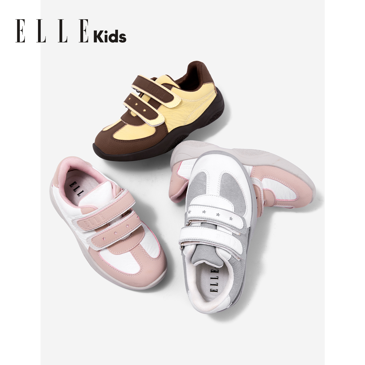 ELLEkids童鞋 儿童运动鞋2025秋季新款女童休闲鞋男童软底德训鞋