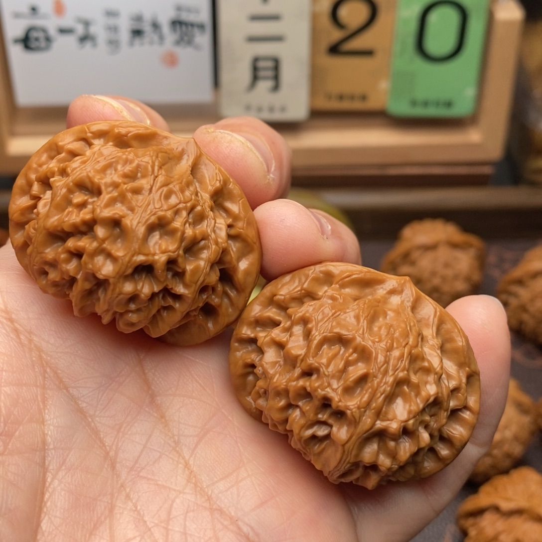 大***福把件文玩核桃宫灯42