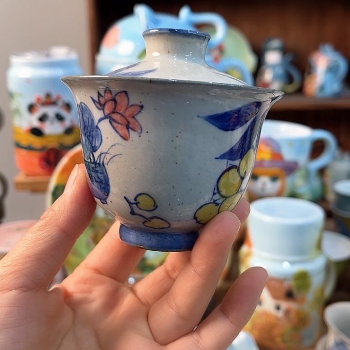 陶景德镇釉下手绘陶瓷 