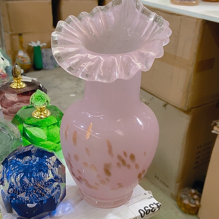 琉璃琉璃花瓶高25口6