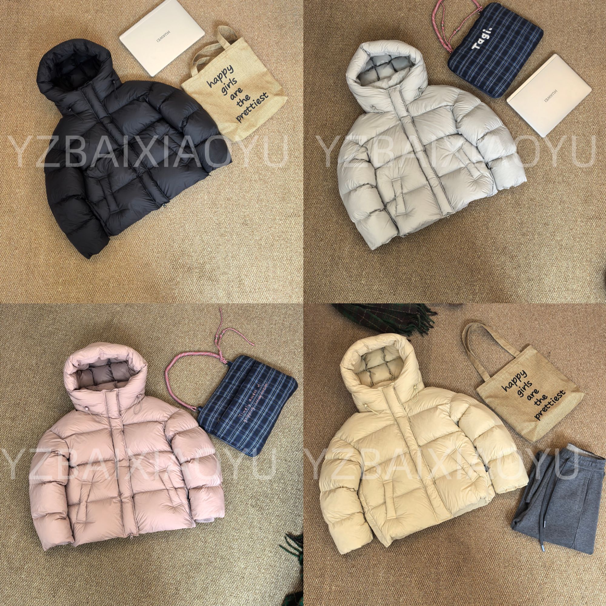 新款95白鸭绒 新款泡芙韩系风格羽绒服女款泡芙面包服羽绒服爆款