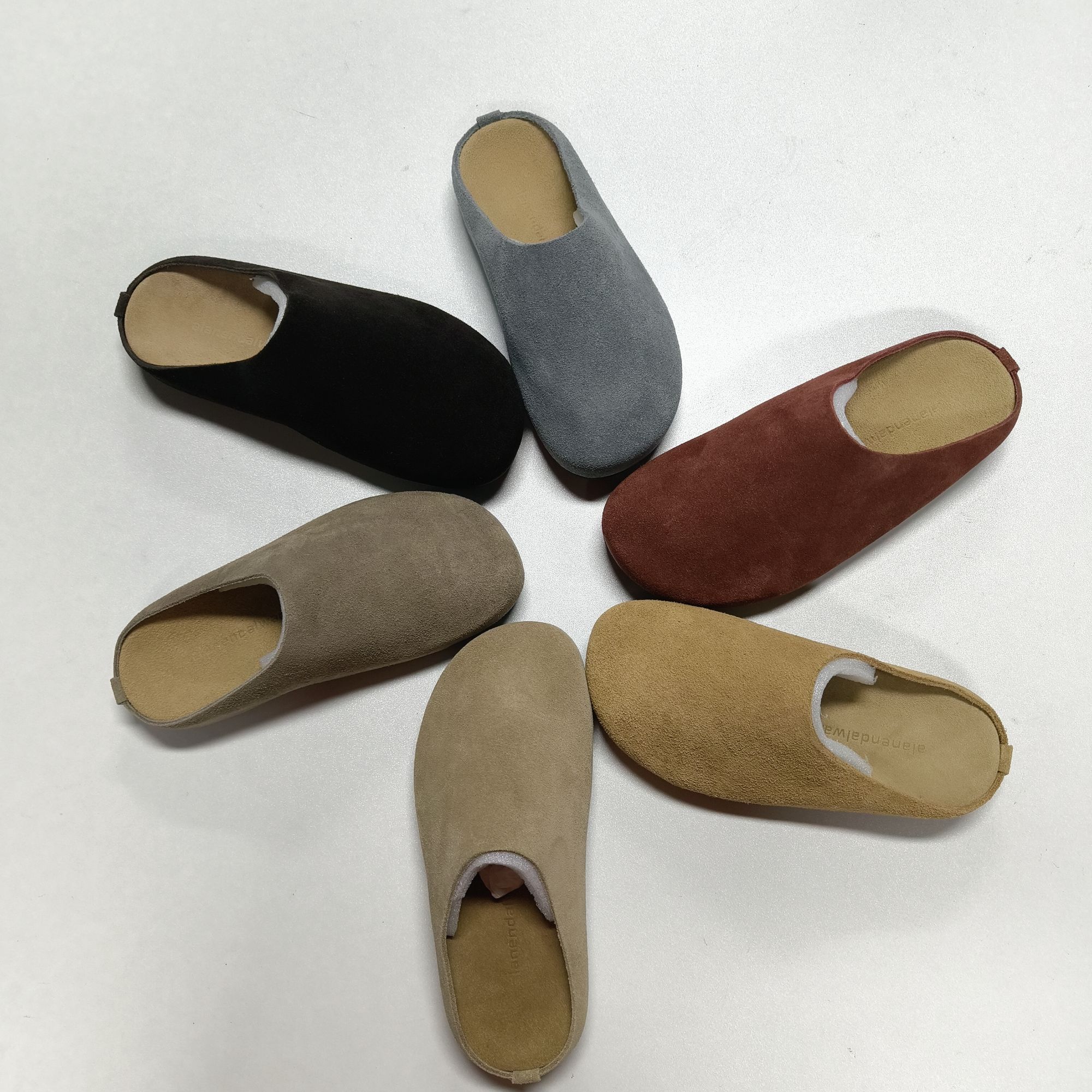 舒适休闲夏季简约包头勃肯凉拖鞋半拖春夏平底居家女款加绒保暖