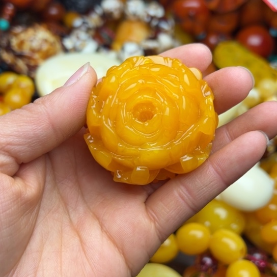 琥珀（花珀）手串未镶嵌用****7蜜蜡