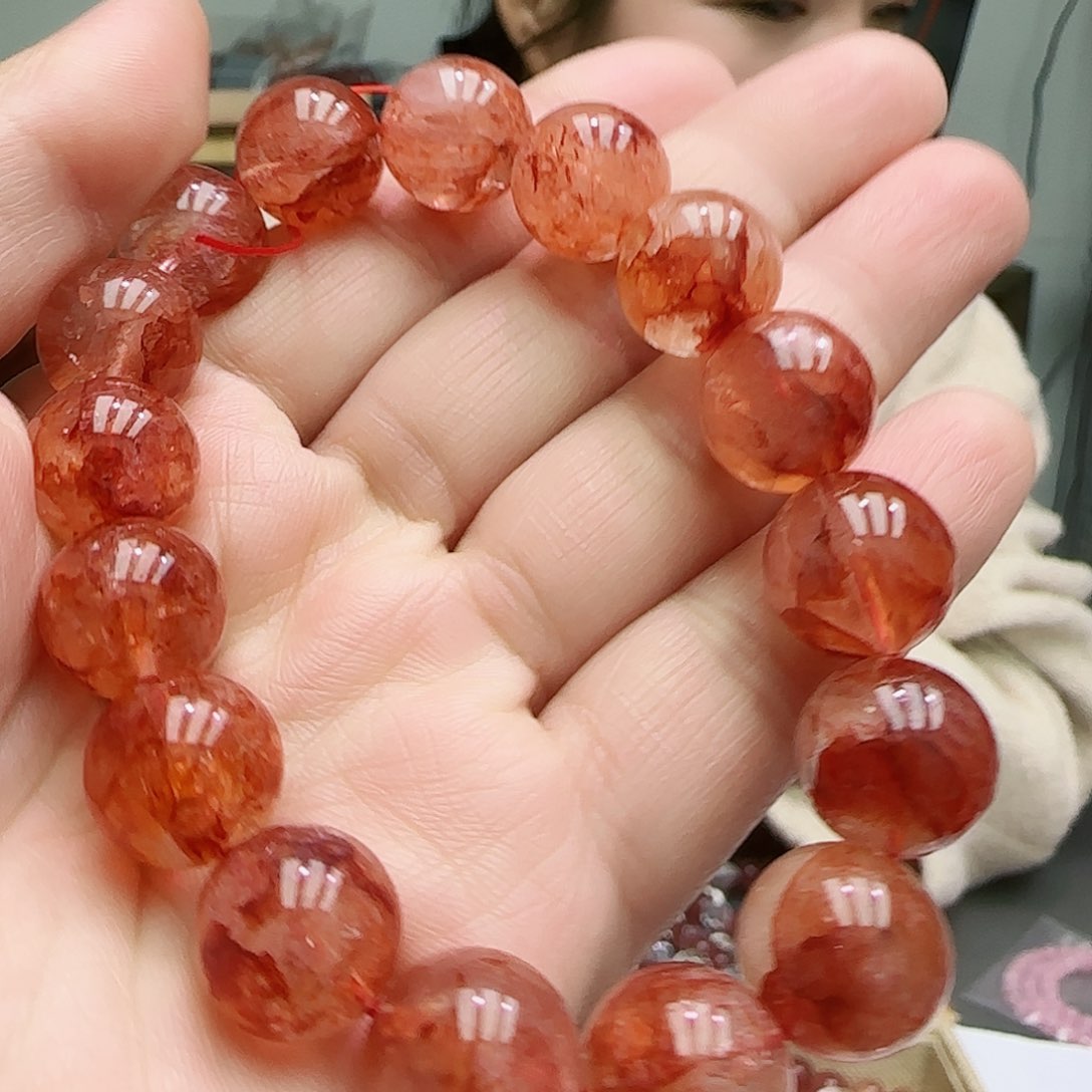 水晶手链未镶嵌红胶花