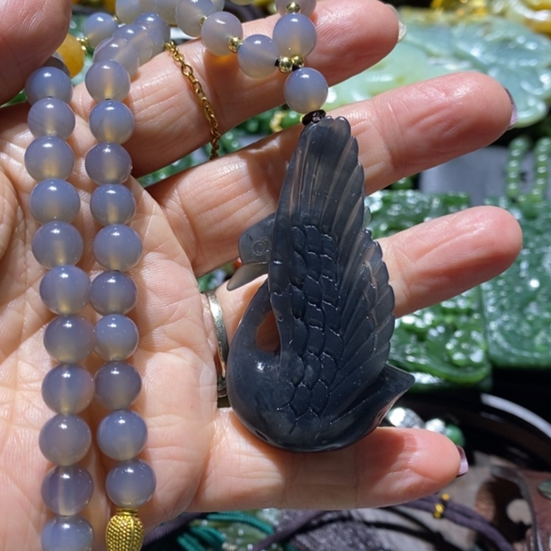 【闪购商品】岫玉毛衣链未镶嵌