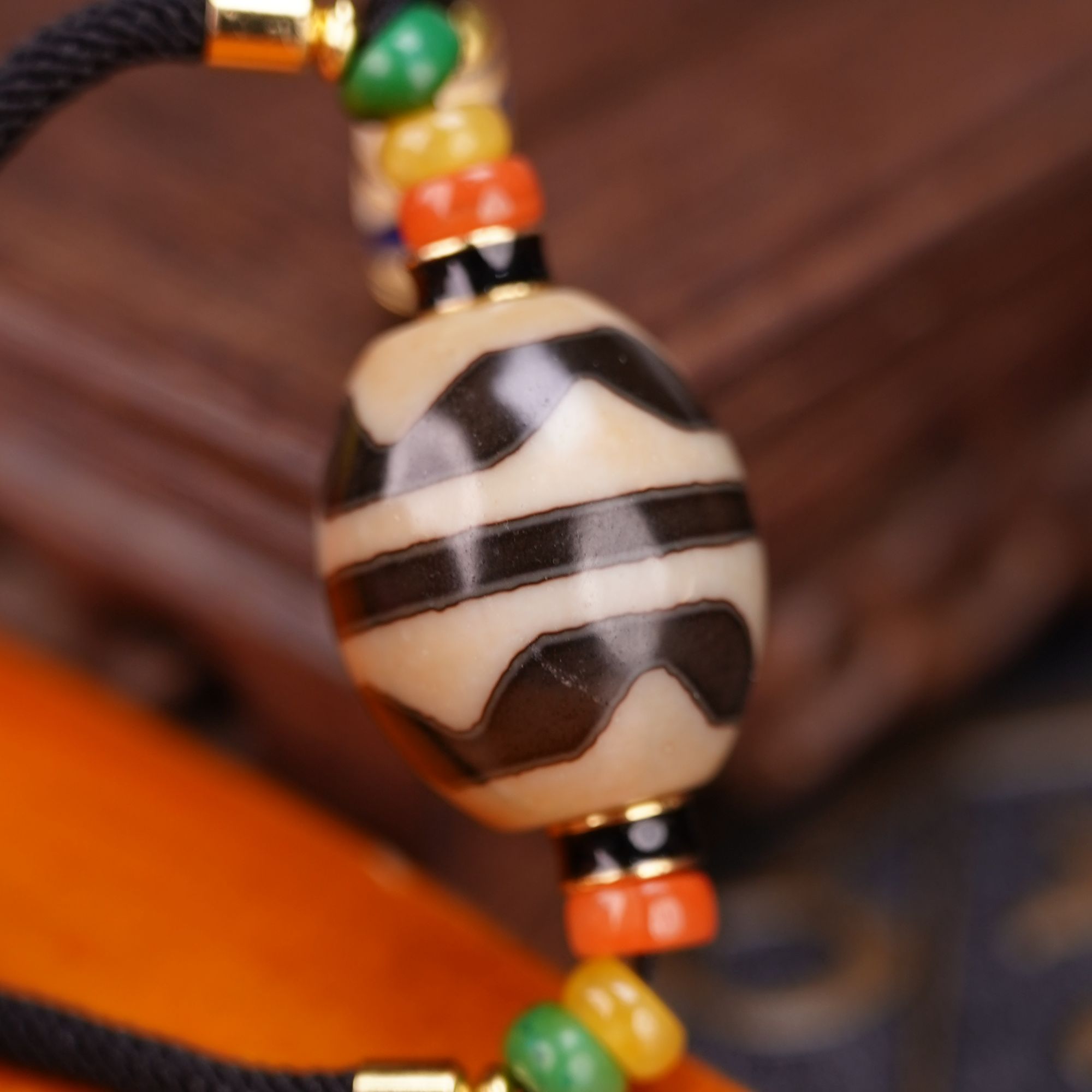 精品天珠玛瑙 达洛 双虎牙 脖挂  DZ00123