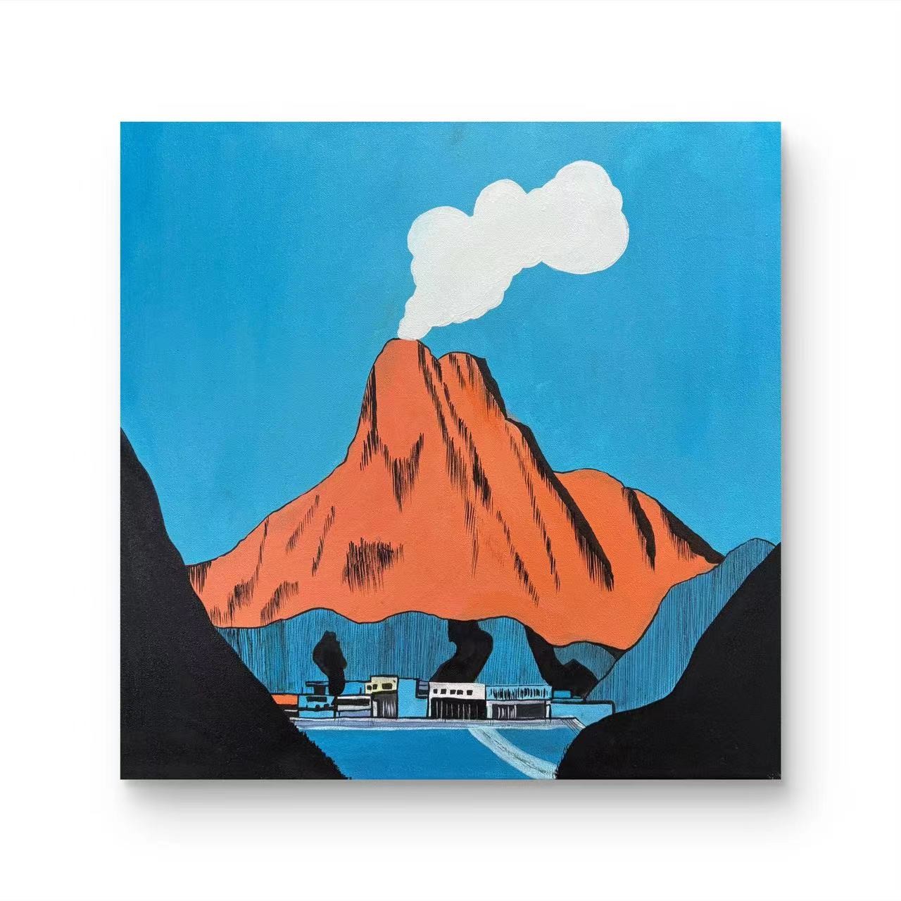 【 火山总站 】孤品 “50*50” No.229 纯手绘挂画