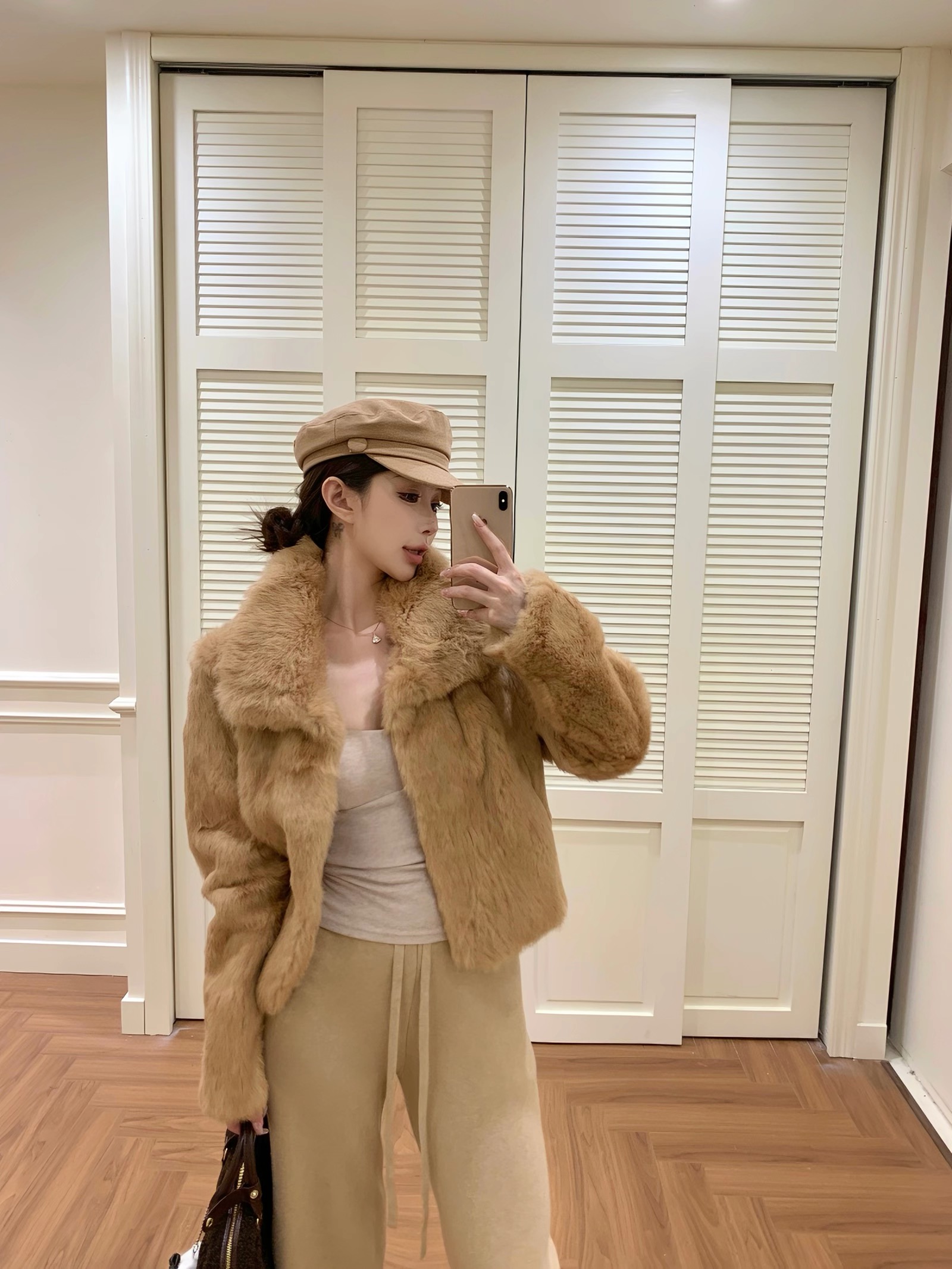 千金兔中古定染兔毛皮草2025新款真毛毛外套