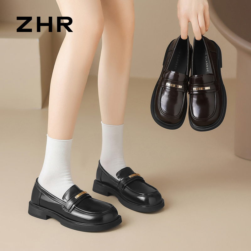 ZHR则则复古平底乐福鞋经典简约日系时尚百搭通勤轻职风鞋子CE97