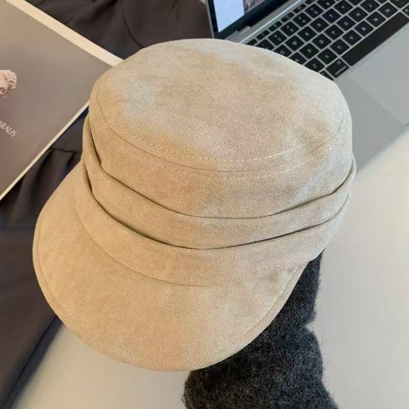 帽子女秋冬季日系鸭舌贝雷帽毛呢复古画家帽显脸小英伦百搭八角帽
