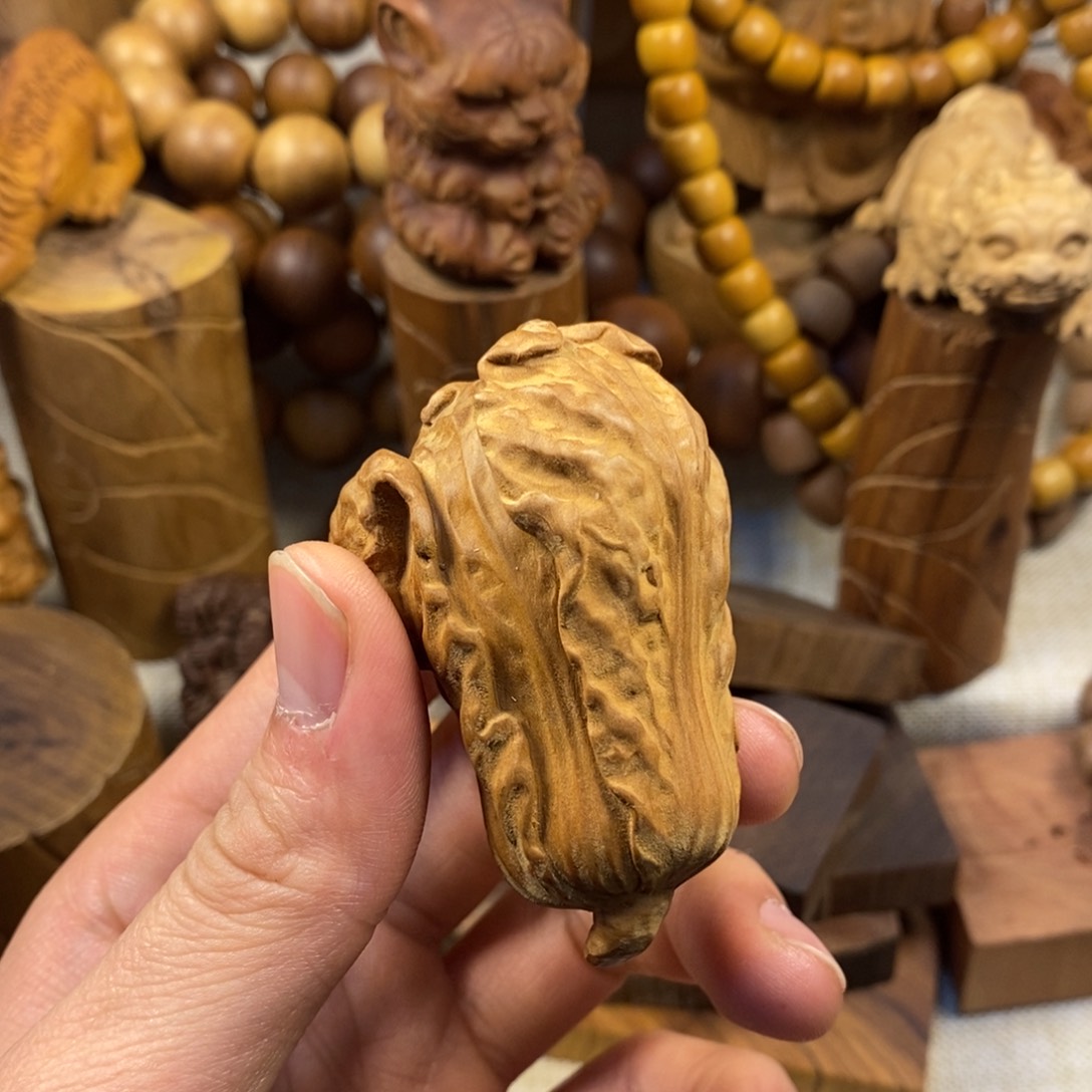 檀香木手串/手链焦糖白菜