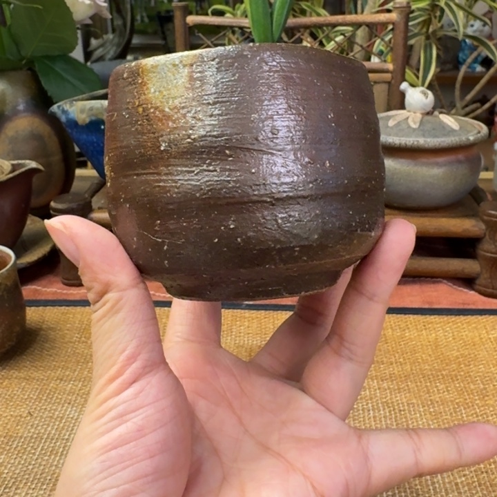 柴岗信義备前烧典藏版汤吞福利一口价