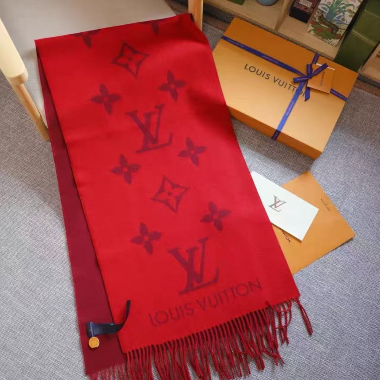 99新 LouisVuitton/路易威登  海囤J/LV围巾//css26678