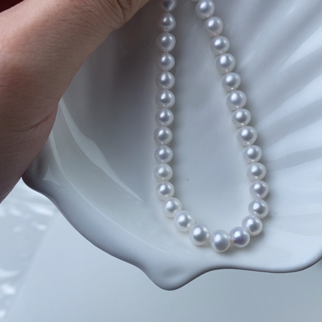 淡水珍珠银S925镶嵌项链103576